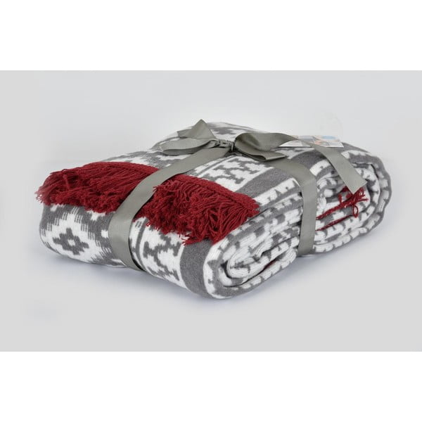 Szary koc 127x155 cm – Mila Home-image-1