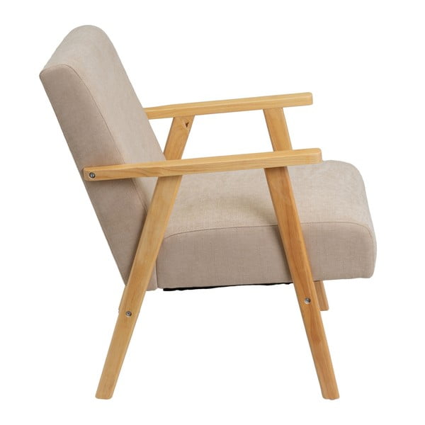 Beżowy fotel z tkaniny szenilowej Vintage – Casa Selección-image-3