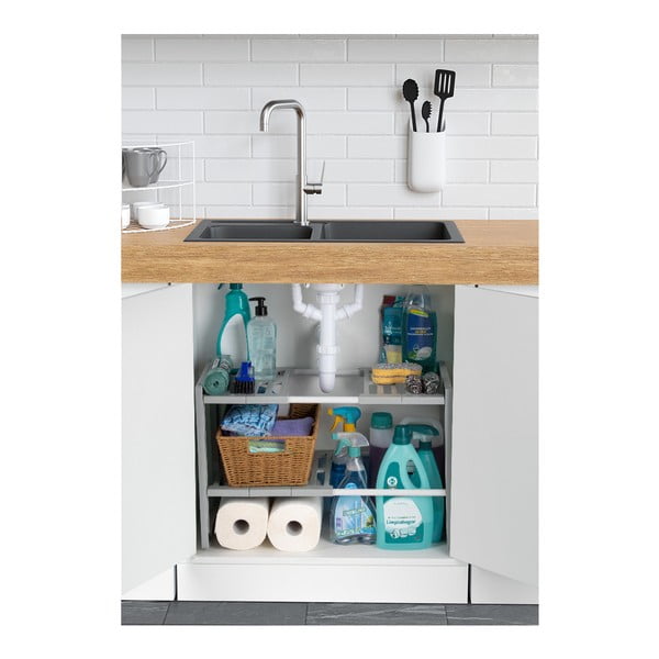 Półki do szafki pod zlewem z regulowaną szerokością Compactor Expandable Shelf-image-1