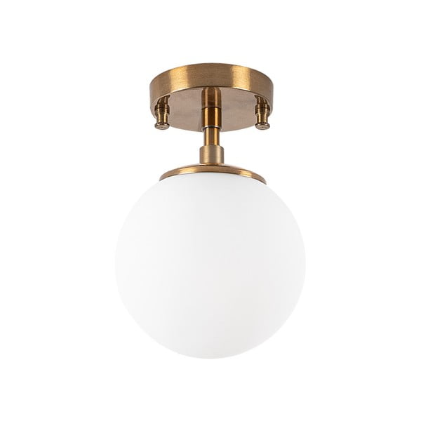 Biała/w kolorze mosiądzu lampa sufitowa ze szklanym kloszem ø 15 cm Atmaca – Opviq lights-image-2