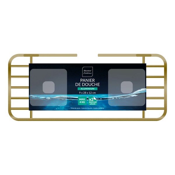 Półka łazienkowa w kolorze złota bez wiercenia/narożna Filaire Aluminium – douceur d'intérieur-image-1
