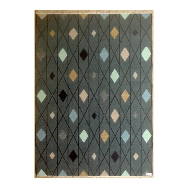 Ciemnoszary dywan wełniany tkany ręcznie Linie Design Marsala, 170 x 240 cm