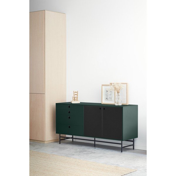 Czarno-zielona komoda Teulat Punto, szer. 150 cm-image-1