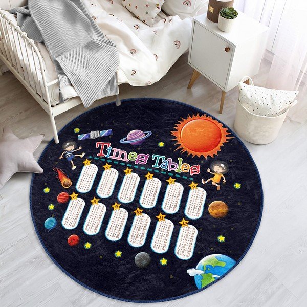 Czarny dywan dziecięcy ø 80 cm Comfort – Mila Home-image-1