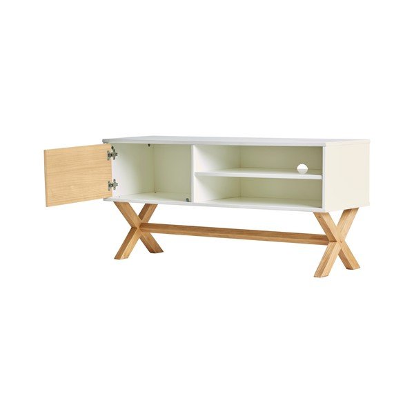 Biała szafka pod TV Marckeric Leidi, 110x52 cm-image-2