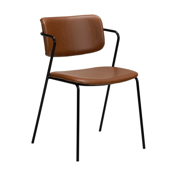 Brązowe krzesło z imitacji skóry DAN-FORM Denmark Zed