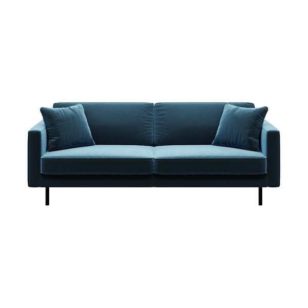 Niebieska aksamitna sofa 207 cm Kobo – MESONICA