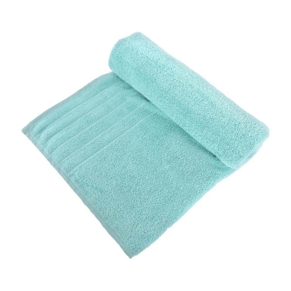 Miętowy ręcznik kąpielowy z czesanej bawełny Julia, 70x140 cm