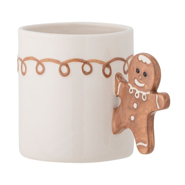 Kremowy kamionkowy kubek ze świątecznym motywem 350 ml Ginnie – Bloomingville-image-3