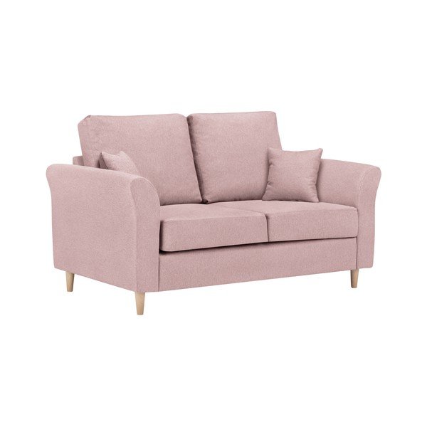 Różowa sofa 2-osobowa Kooko Home Smooth