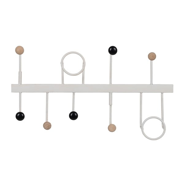 Biały metalowy wieszak ścienny – Ixia