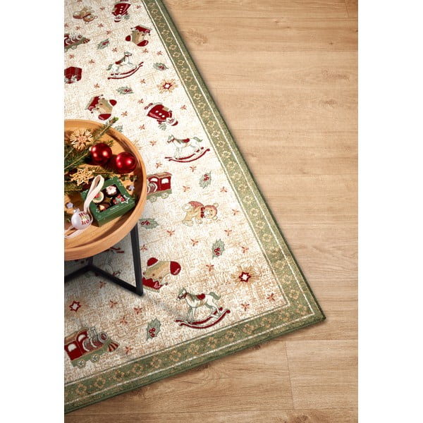 Zielony chodnik z mieszanki bawełny ze świątecznym motywem 80x200 cm Toy's Delight Green Christmas – Villeroy&Boch-image-2