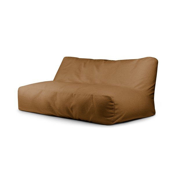 Brązowy worek do siedzenia z materiału bouclé Sofa Tube 190 – SLOWDOWN