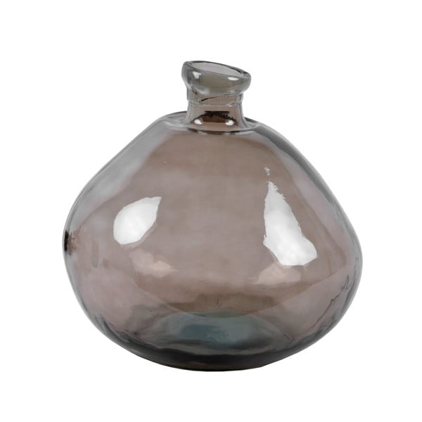 Brązowy wazon ze szkła z recyklingu Ego Dekor Simplicity, wys. 33 cm
