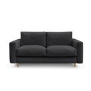 Czarna rozkładana sofa do spania 220 cm Cocoone – Bobochic Paris
