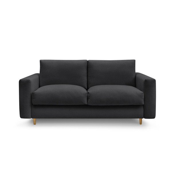 Czarna sofa do spania/rozkładana 200 cm Cocoone – Bobochic Paris