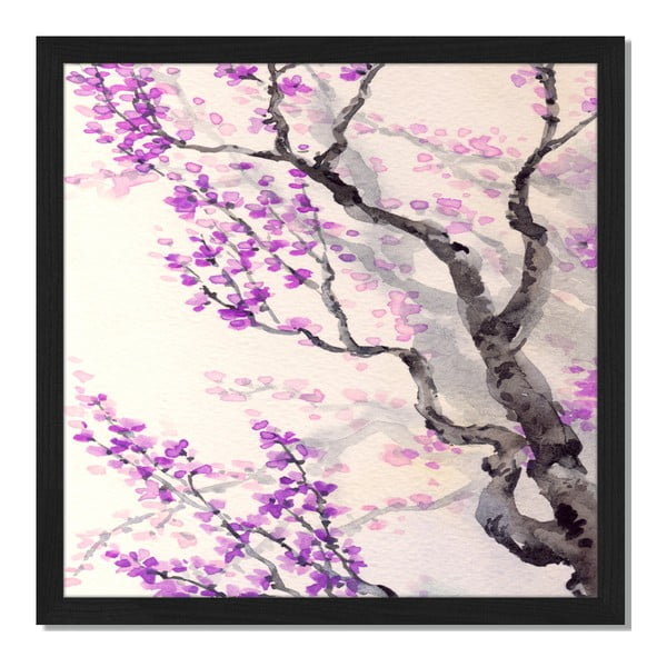 Obraz w ramie Liv Corday Asian Cherry Tree, 40x40 cm