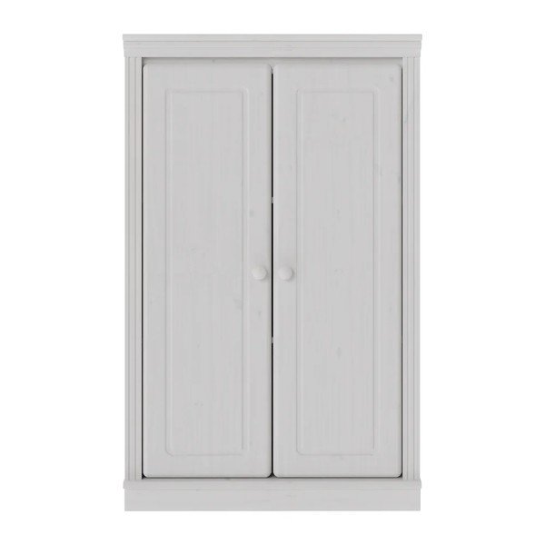 Biała szafka z litego drewna sosnowego 74x118x35 cm Anita – Støraa