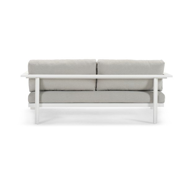 Kremowa aluminiowa sofa ogrodowa Cubic – Diphano-image-1