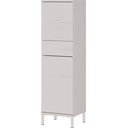 Kremowa wysoka/wąska szafka łazienkowa z matowym wykończeniem 34x123 cm Laurino – Germania