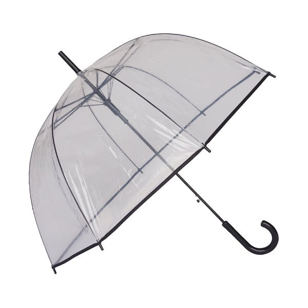 Przezroczysty parasol z czarnymi detalami Ambiance Birdcage Border, ⌀ 81 cm
