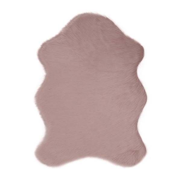 Różowy dywan ze sztucznej skóry Pelus Powder, 150x200 cm