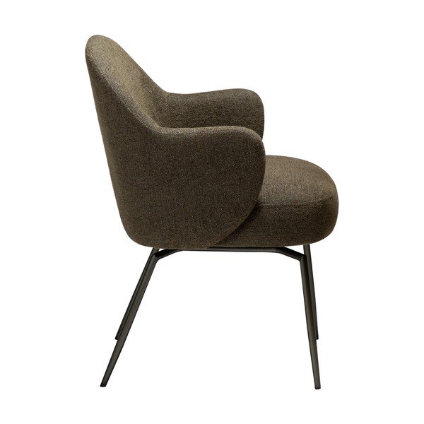 Fotel jadalniany z podłokietnikami/obrotowy w kolorze khaki Bae – DAN-FORM Denmark-image-3