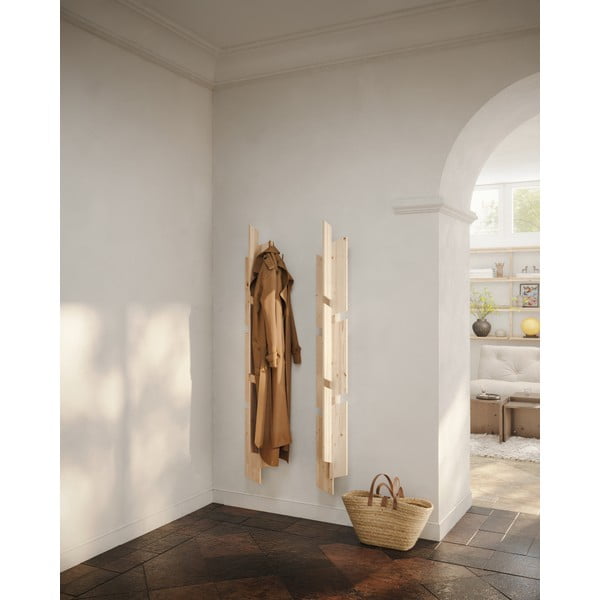 Wieszak ścienny z litego drewna sosnowego w naturalnym kolorze 26 cm Keeper – Karup Design-image-1