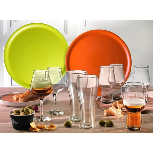 Pomarańczowy porcelanowy talerz na pizzę Brandani Pizza, ⌀ 31 cm-image-1