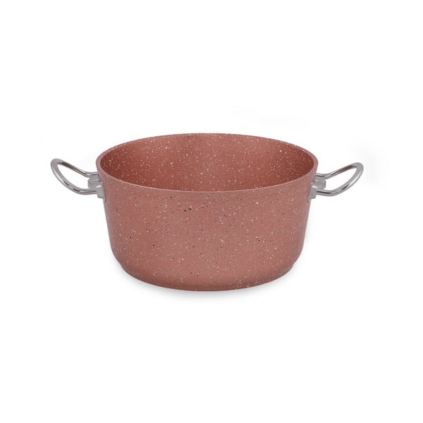 Różowy aluminiowy garnek z pokrywką Güral Porselen Classic, ø 24 cm-image-4