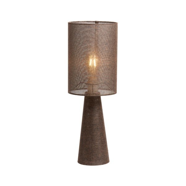 Brązowa lampa stołowa z tekstylnym kloszem (wysokość 58 cm) Micky – Light & Living-image-4