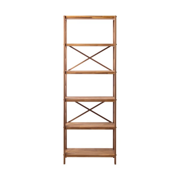 Regał z litego drewna dębowego w naturalnym kolorze 70x198 cm X-Shelf – Unique Furniture