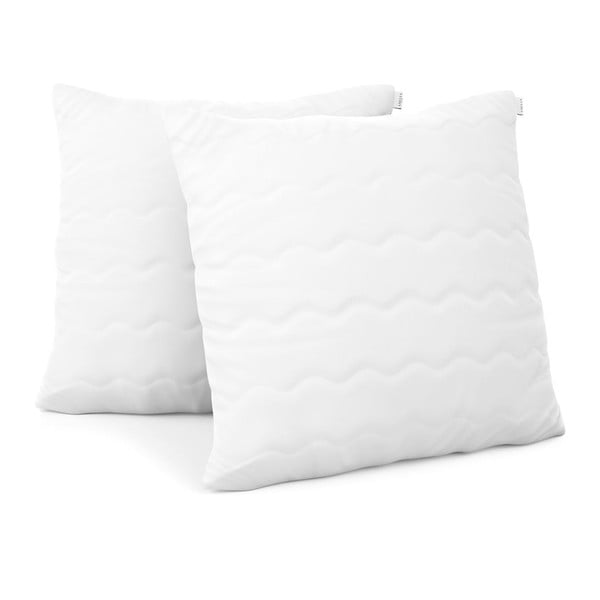 Zestaw 2 białych poduszek z wypełnieniem AmeliaHome, 45x45 cm