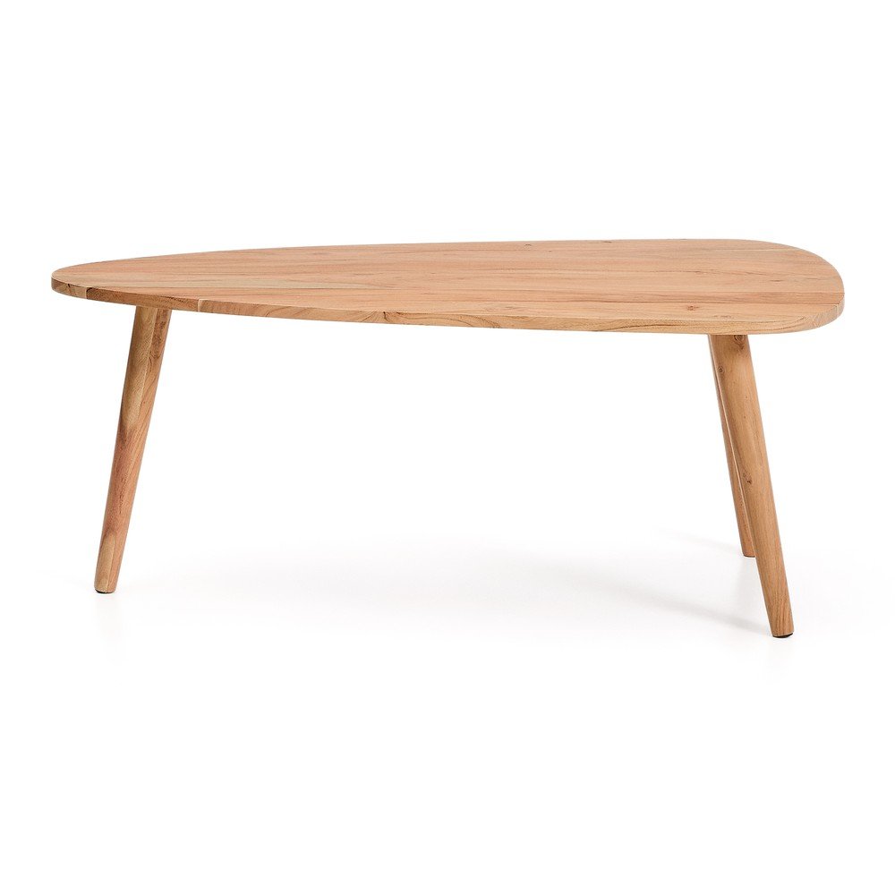 Stolik z litego drewna akacjowego w naturalnym kolorze 60x110,5 cm Duvani – Kave Home