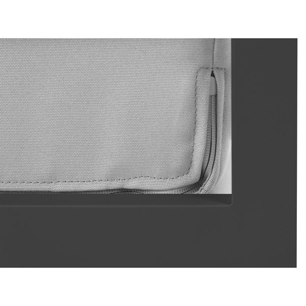 Szary fotel ogrodowy w czarnej ramie Calme Jardin Nicea-image-4