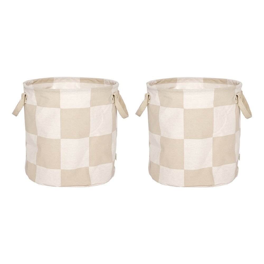 Tekstylne koszyki zestaw 2 szt. ø 32x32 cm Chess – OYOY Living Design