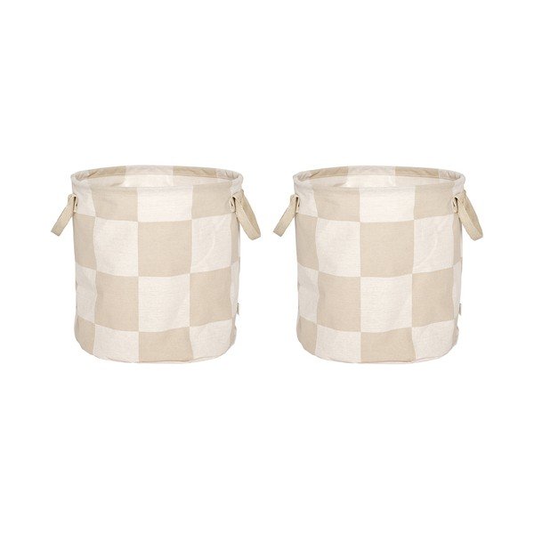 Tekstylne koszyki zestaw 2 szt. ø 32x32 cm Chess – OYOY Living Design