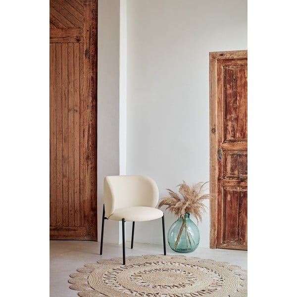 Białe tapicerowane fotele jadalniane zestaw 2 szt. Mogi – Teulat-image-1