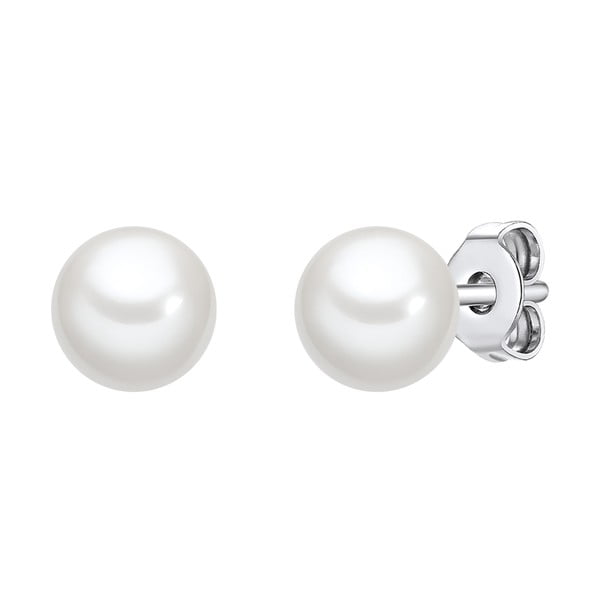 Perłowe kolczyki Muschel, biała perła 6 mm