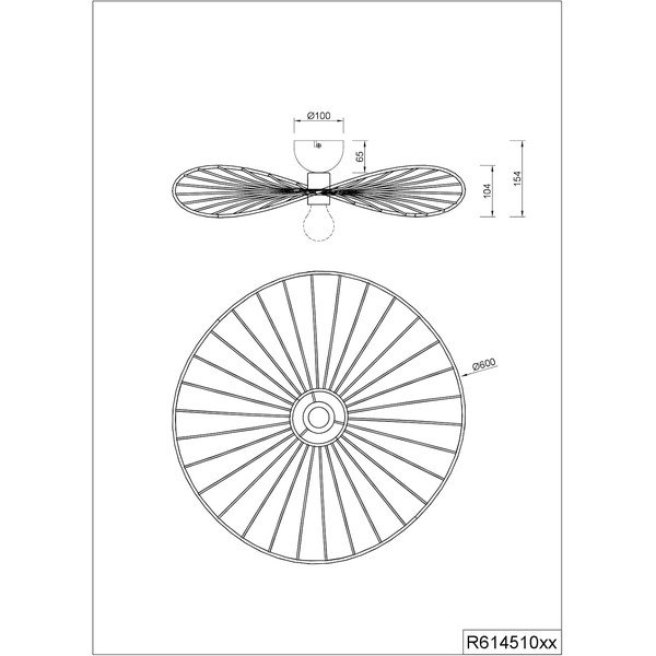 Biała lampa sufitowa ø 60 cm Chapeau – Reality-image-4