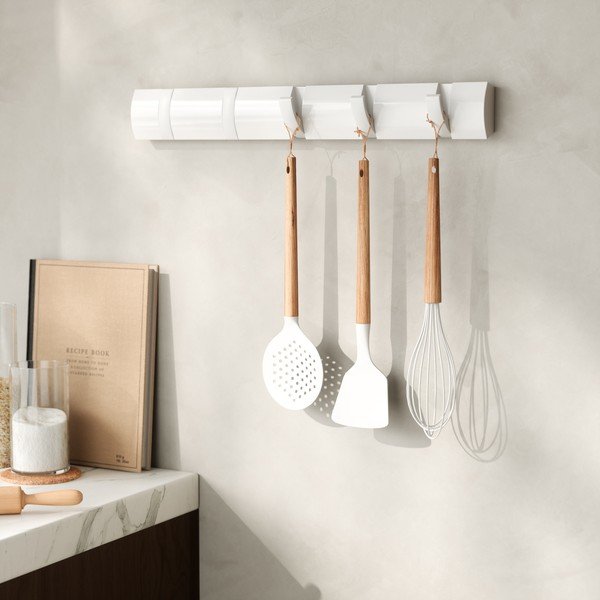 Wieszak ścienny z litego drewna sosnowego w matowym białym kolorze 51 cm Flip – Umbra-image-2