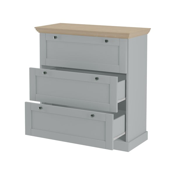 Szara wysoka komoda 75x80 cm Binz – Støraa-image-2