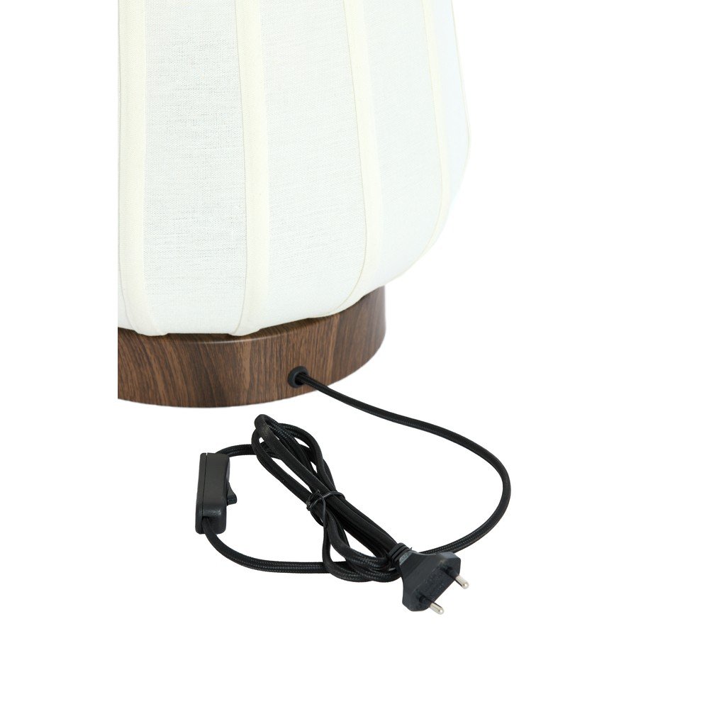 Biała metalowa lampa stołowa z tekstylnym kloszem (wysokość 29 cm) Bibia – Light & Living (zdjęcie 6)
