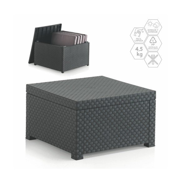 Stolik ogrodowy z imitacji rattanu 56x56 cm – Juinsa-image-2