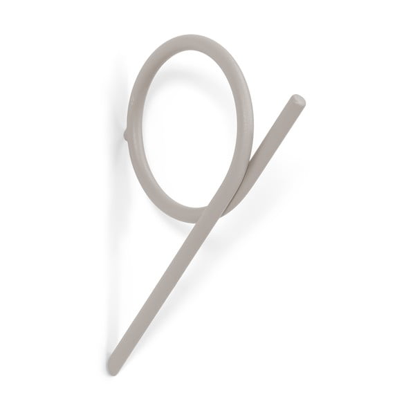 Szarobrązowy ścienny metalowy haczyk Tuba L – Spinder Design