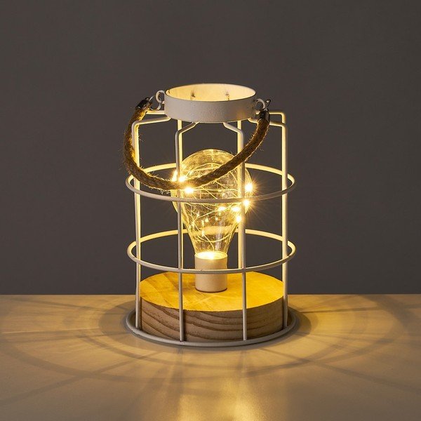 Biała lampa stołowa (wys. 20,5 cm) – Casa Selección-image-1