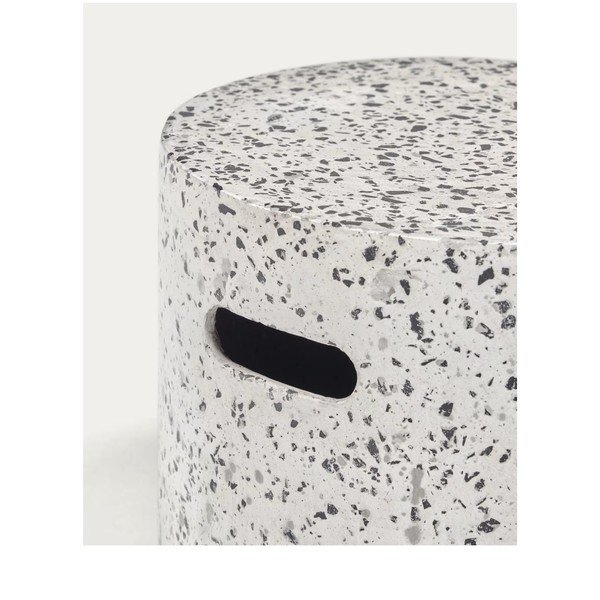 Biały betonowy stolik Kave Home Jenell, ⌀ 35 cm-image-2