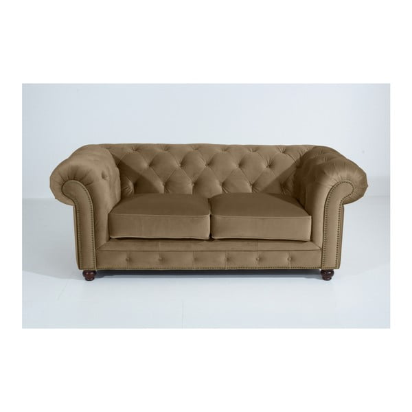 Piaskowobrązowa sofa Max Winzer Orleans Velvet, 196 cm