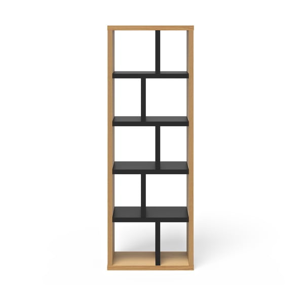 Czarny regał w dekorze dębu 70x198 cm Berlin – TemaHome-image-2