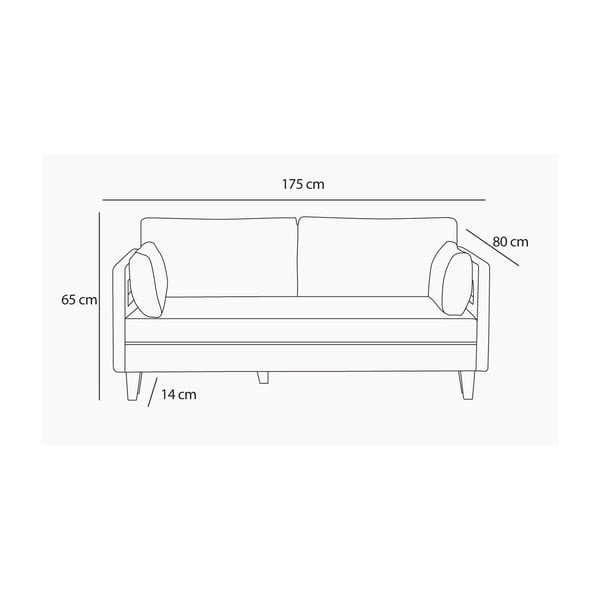 Brązowa sofa 3-osobowa Balcab Home Lola-image-1